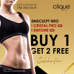 14th Anniversary Promotion | Pigmentation, Acne, Lifting & Body Contouring - Clique 12th Anniversary Promotion EMSculpt Neo 8