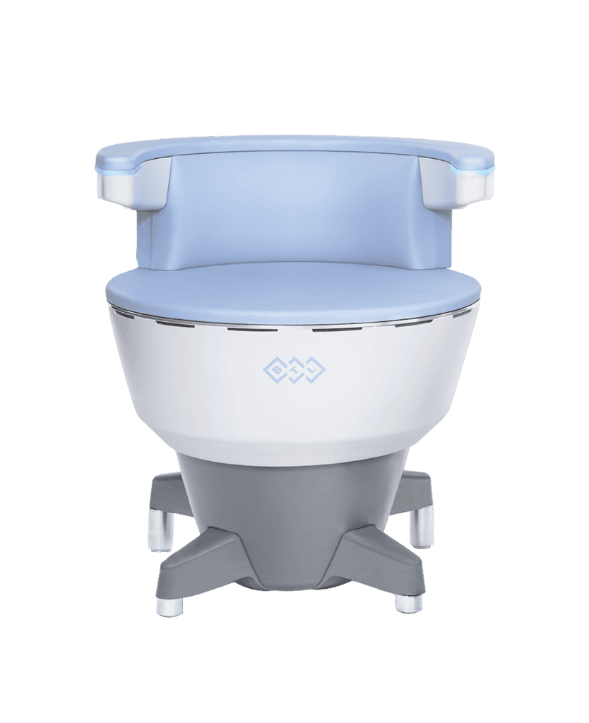 BTL Emsella chair used for non-invasive pelvic floor strengthening and urinary incontinence treatment