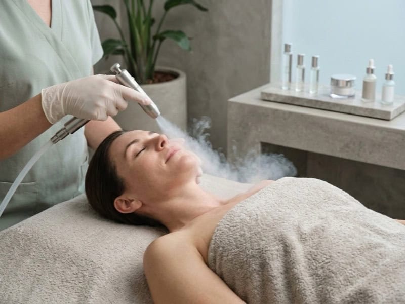 Cryotherapy for facial skin